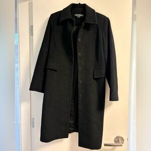 Teenflo cashmere/wool black coat